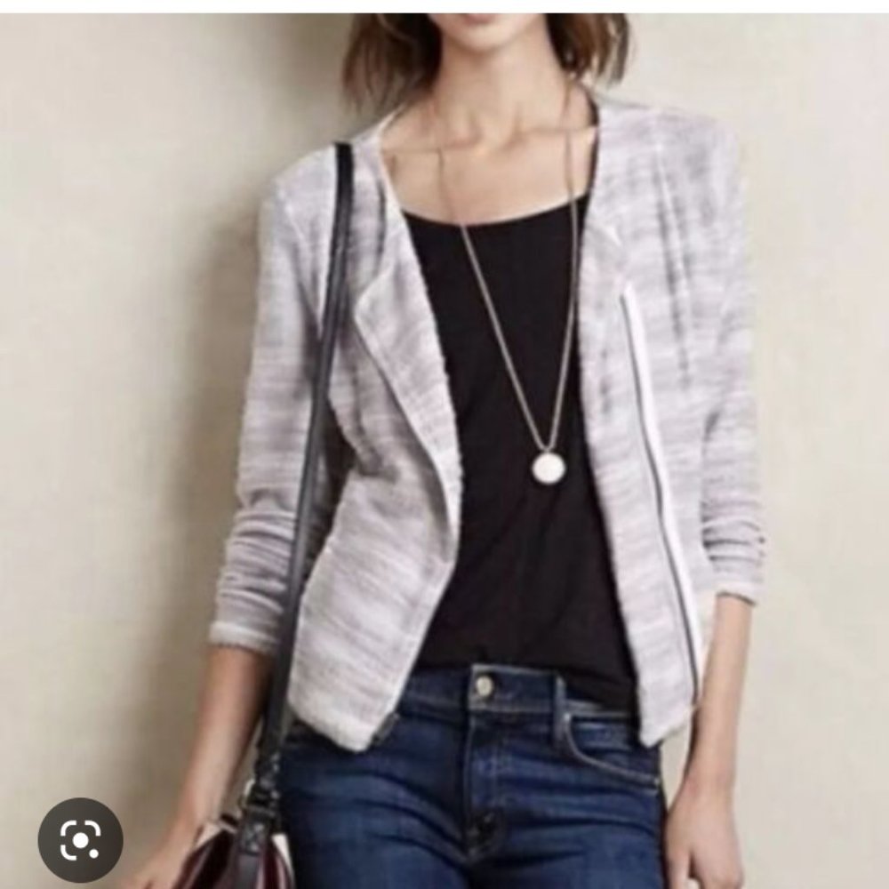 Anthroplogie Dolan Left Coast Kinney Striped Moto Jacket XS